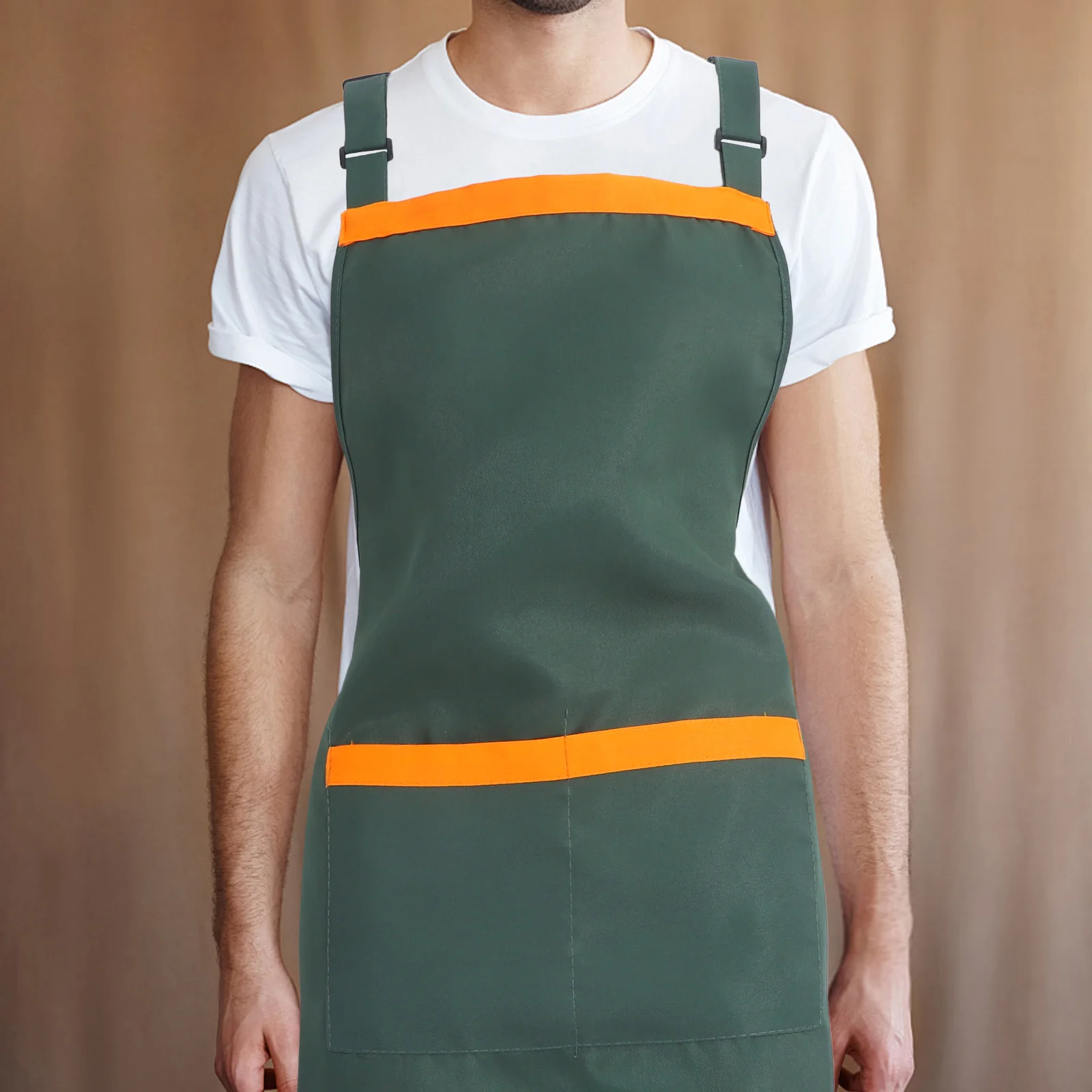 

Tool Kitchen Apron Men and Women Aprons Cloth Adjustable Cooking for with Pocket