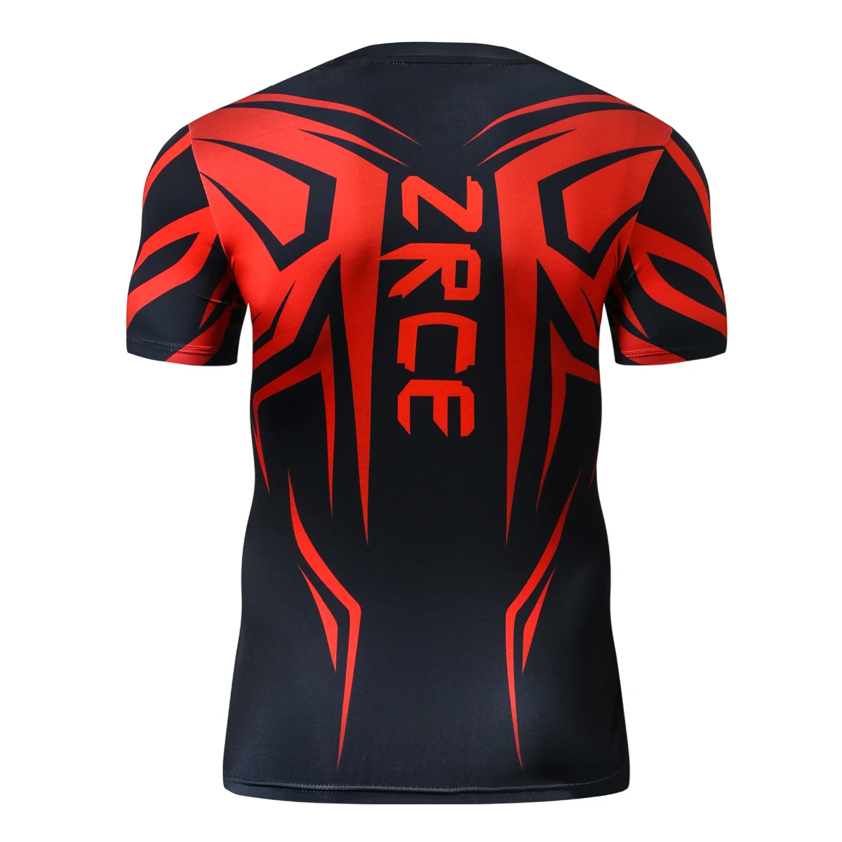 Men's Compression Shortened Sleeve 3D Printed T-Shirt Training Sweat Wicking Quick-Drying Top