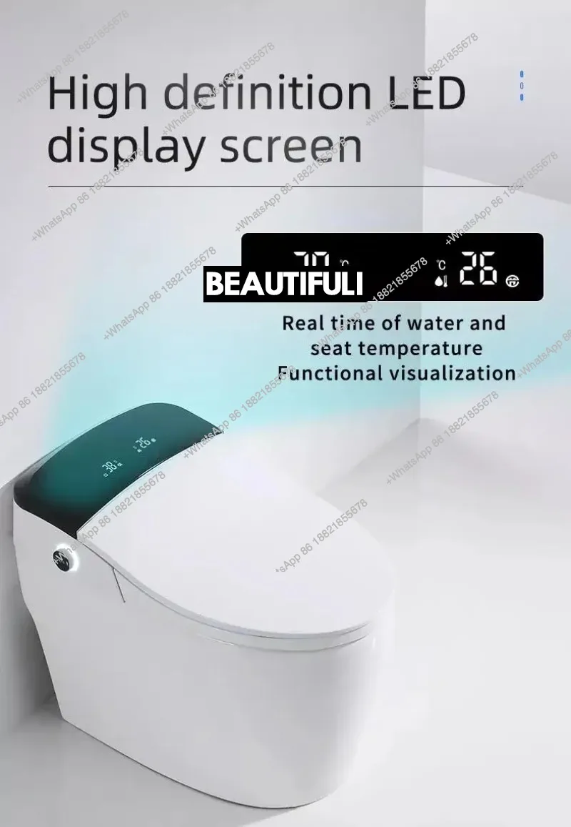A Hot saleP-Trap Short Size Tankless Buy Korean Ceramic Intelligent Auto Washing Automatic Water Spray Smart Toilet