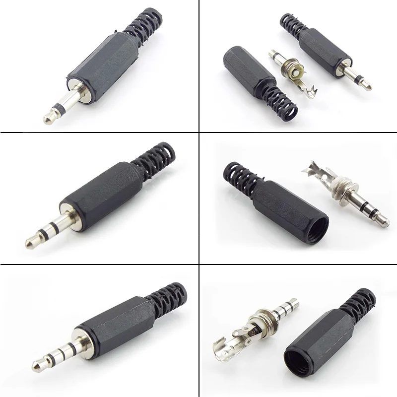 

3.5mm Audio Connector 2/3/4 Pole Mono/Stereo Plug Converter Male Female Socket Headphone Adapter Jack a7