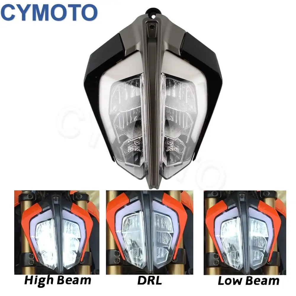 

LED Headlight HeadLamp Motorcycle For KTM 390 Duke 2017-2022 Head Lamp Head Light Accessories Front Light Orange Black