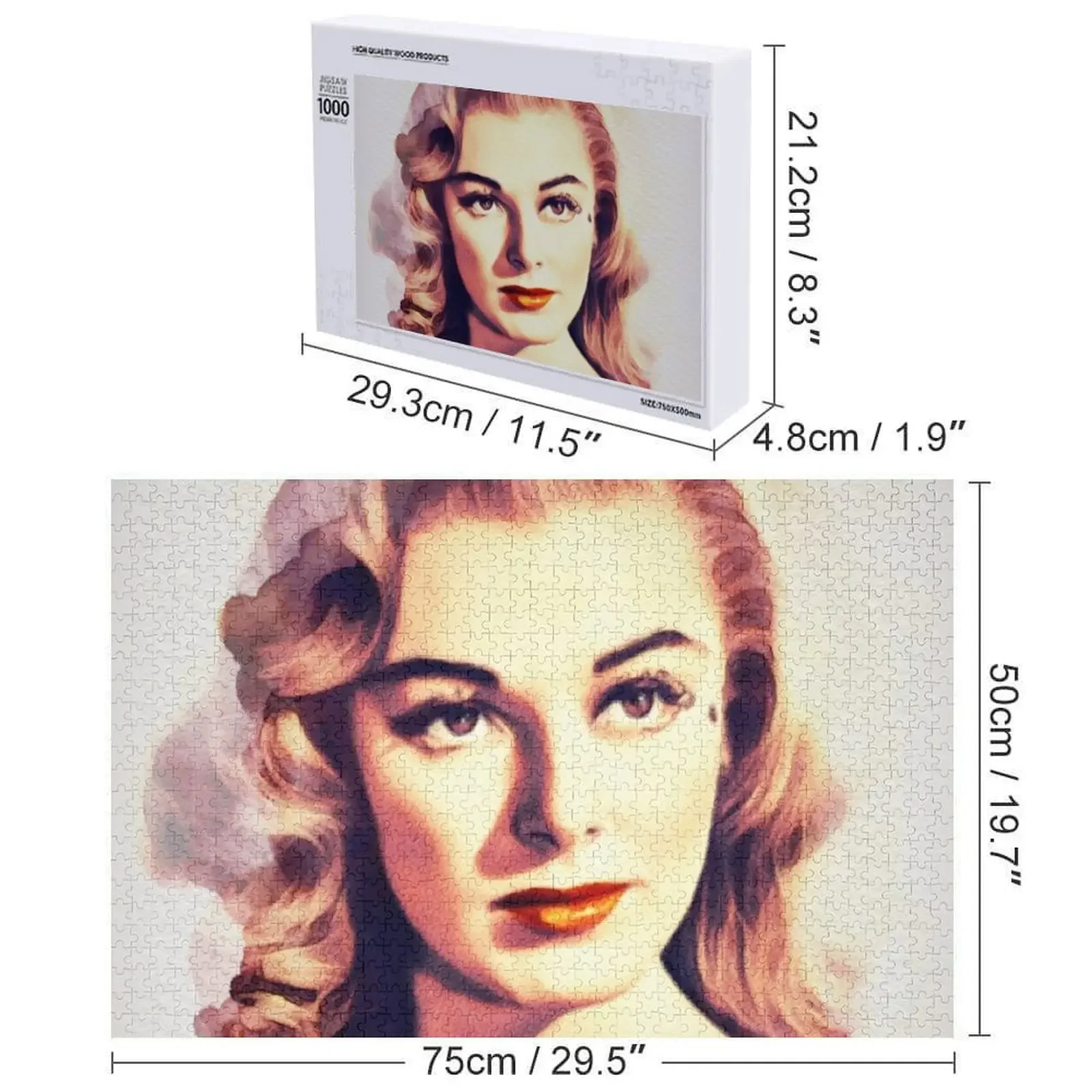 Eleanor Parker, legenda filmowa, puzzle, personalizowana zabawka dla niemowląt, personalizowany prezent, puzzle ze zdjęciem na zamówienie