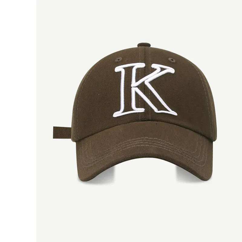 Cotton Letter K Embroidery Casquette Baseball Cap Adjustable Snapback Hats for Men and Women 163