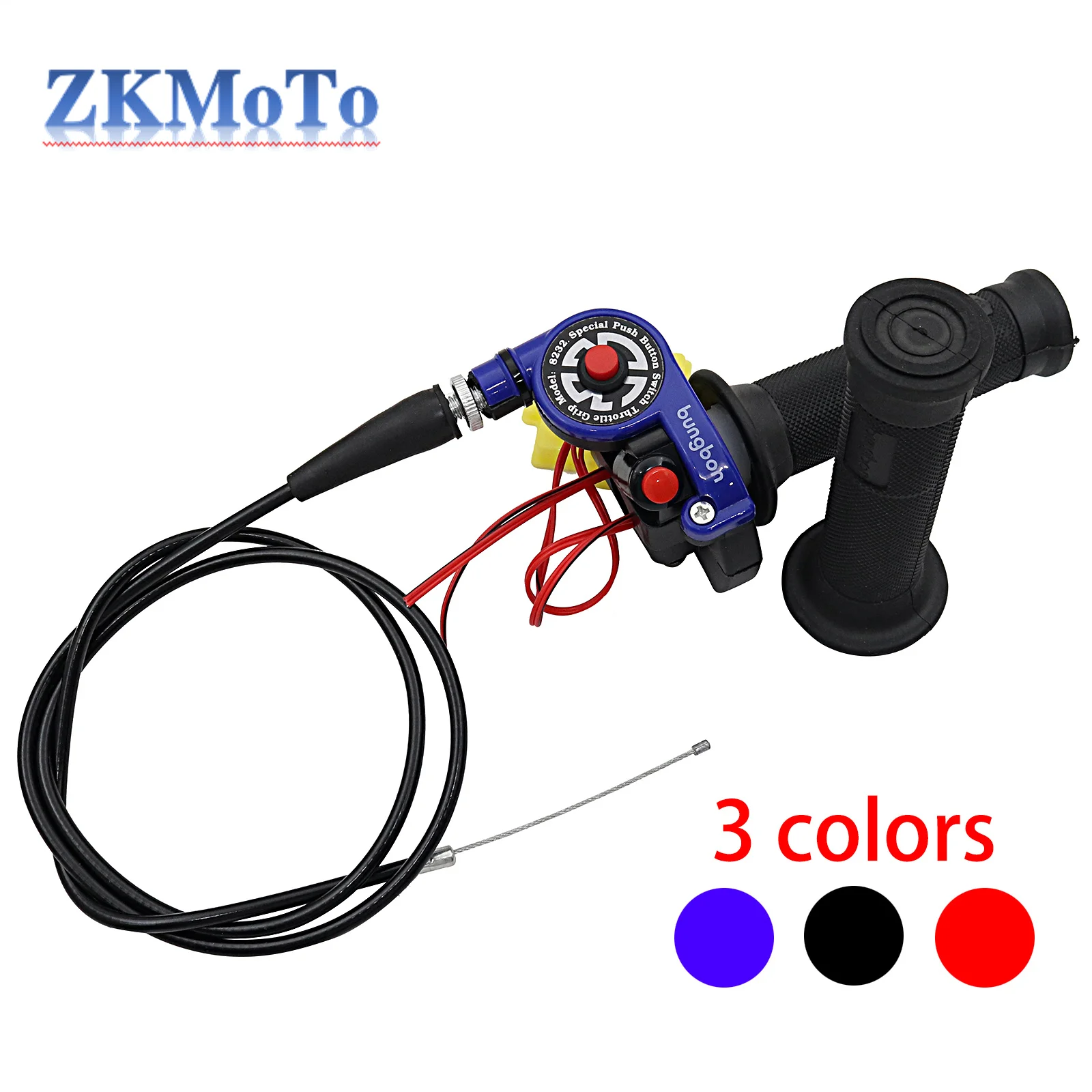 1 Pair 22mm 7/8'' Motorcycle Twist Throttle Grip With Cable Handlebar Accelerator For Honda Yamaha Atv Dirt Bike Motocross