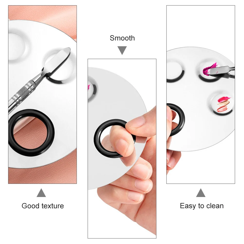 

1Set Stainless Steel Nail Art Color Mixing Plate Durable Eco-Friendly Makeup Palette Manicure Nail Art Tool