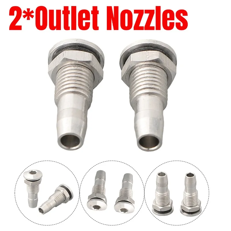 2 Pieces Water Motor Cooling Outlet Nozzle 20mm/25mm Combined Spray Automatic Wiper Nozzle Aluminum Alloy For Rc Model Boat