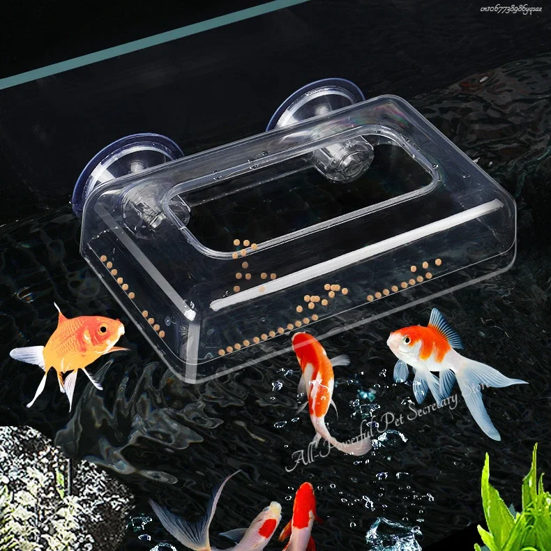 1Pc Fish Food Feeding Aquarium Feed Ring Fish Tank Station Floating Food Tray Feeder Aquarium Accessory with Strong Suction Cups