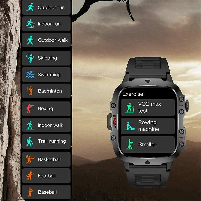 2024 New Outdoor Smart Watch Men 1.96