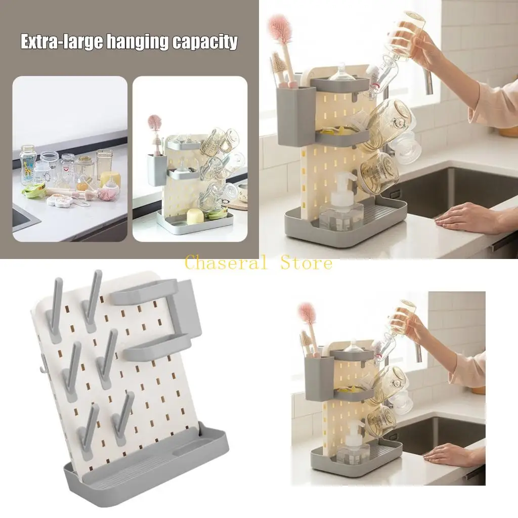 E7CE Not Toxic Infant Bottle Drying Rack Perfect For Limited Spaces And Portable Nursery Arrangement
