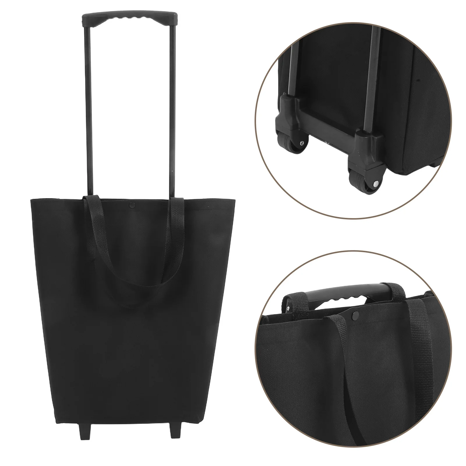 

Folding Shopping Portable Grocery Trolley Collapsible Wheel Cart For Heavy Loads Multifunctional Rolling Bag Pull Handle