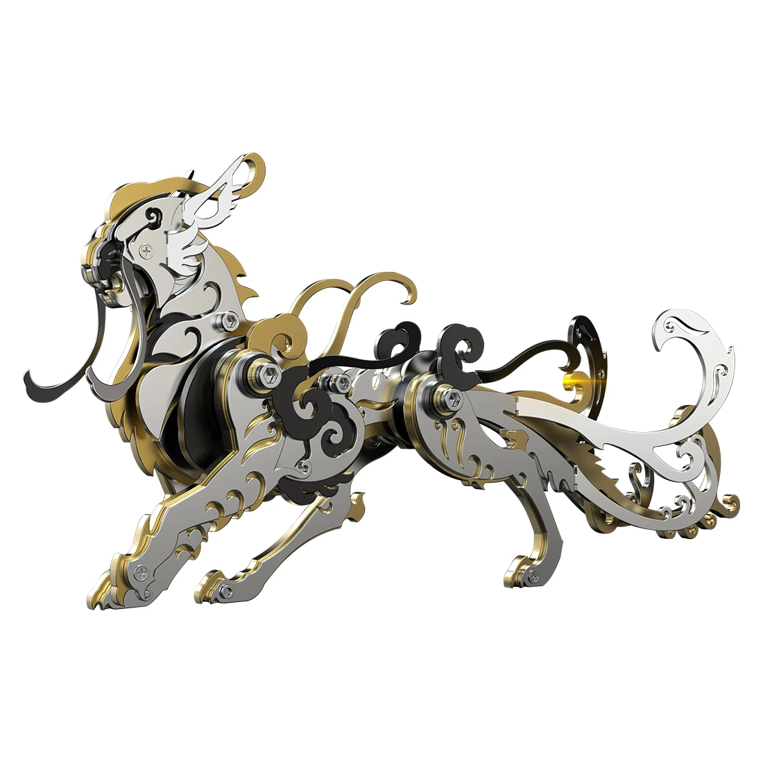 DIY Assembly Chinese Tiger Beasts 3D Metal Model Kits Toy Ancient Chinese Beasts Model Toy Set model kits to build for adults