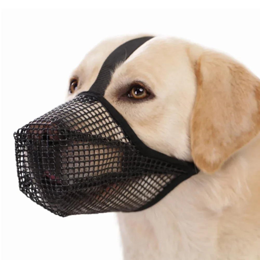 Pet Dog Muzzles Adjustable Breathable Dog Mouth Cover Anti Bark Bite Mesh Nylon Straps Dogs Mouth Muzzle Mask For Dogs