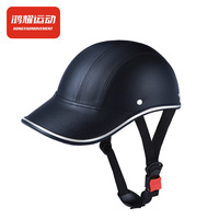 New Leepee For Cafe Racer Chopper Scooter Safety Hard Hat Half Face Vintage Summer Cap Motorcycle Half Helmet Baseball Cap Style
