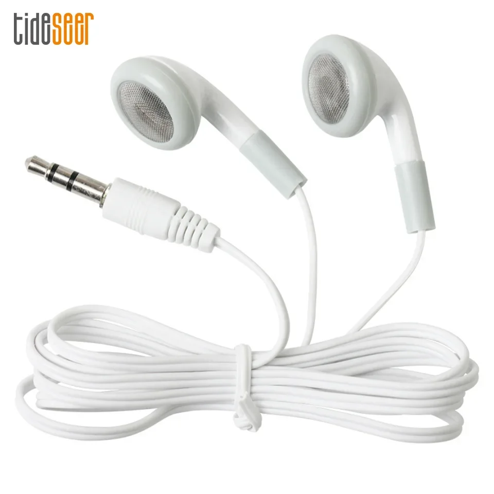 

300pcs Universal 3.5mm Cheapest Earphone Disposable For Party Museum Bus or Train or Plane As Company School Gift in Opp Bag