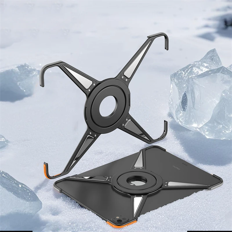 Metal Alloy Armor Shockproof 360 Ring Stand Magnetic Tablet Case for Magsafe IPad Pro 11 11