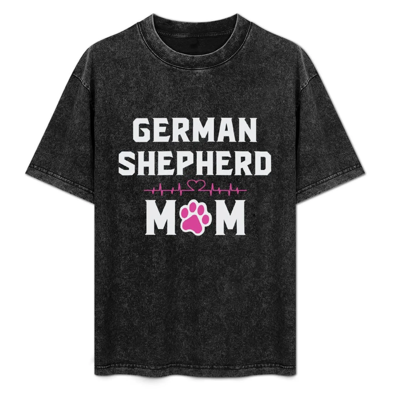 German Shepherd Mom W/ Heart Beat T-Shirt Halloween Theme T-Shirt