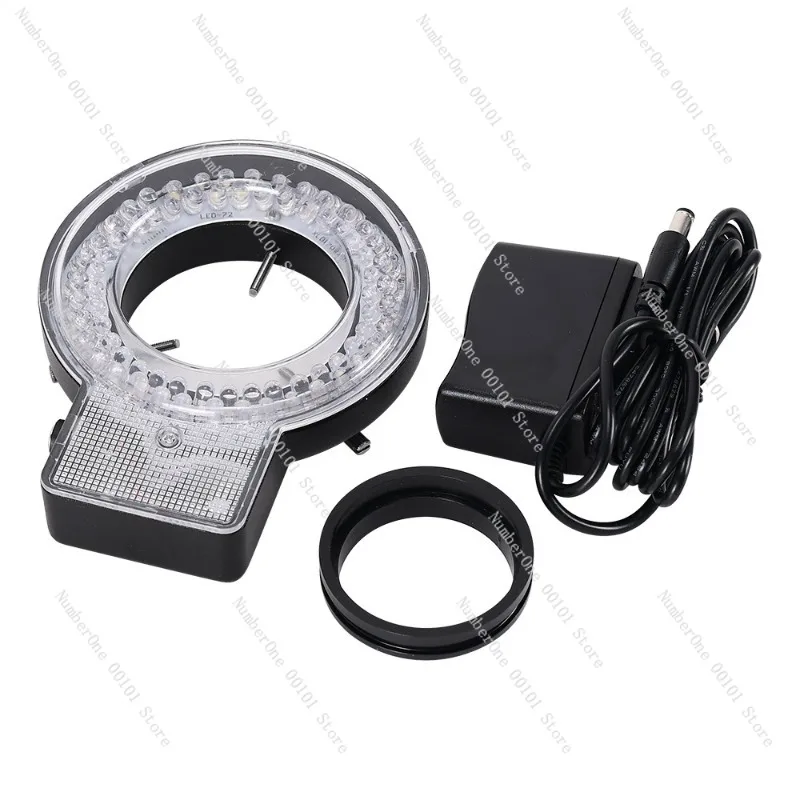 72 Lamp Beads Binocular Body Microscope LED Light Source Industrial Camera Ring Light Brightness Adjustable