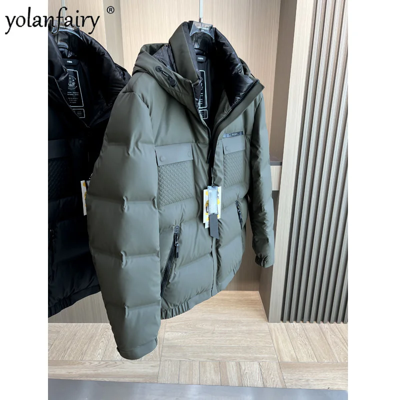 2023 New Winter Puffer Jackets for Men 90 White Duck Short Down Jakcet Man Thick Warm Cold-resistant Hooded Coat Male Top Trend