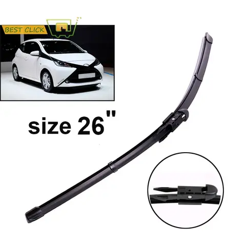 MISIMA Front Wiper Blade For Toyota Aygo MK2 Peugeot 108 Citroen C1 MK2 26" 2014 2015 2016 2017 2018