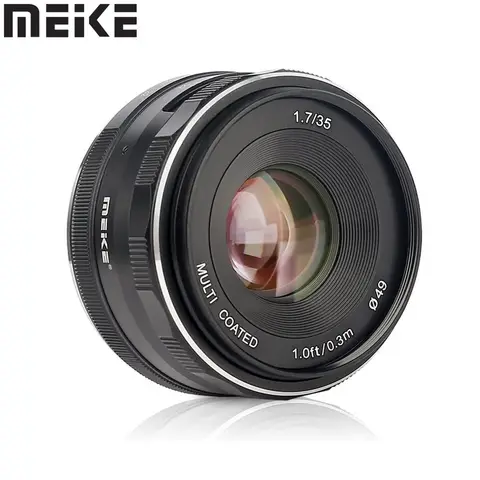Meike 35mm f1.7 Large Aperture Manual Focus Lens APS-C For Canon EF-M Mount Cameras EOS M M2 M3 M5 M6 M10 M50 M100 M6II M200