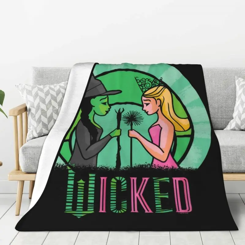 

Custom Sofa Fleece Wickeds Musical Movie Throw Blanket Warm Flannel Blankets for Bedding Home Couch Bedspreads