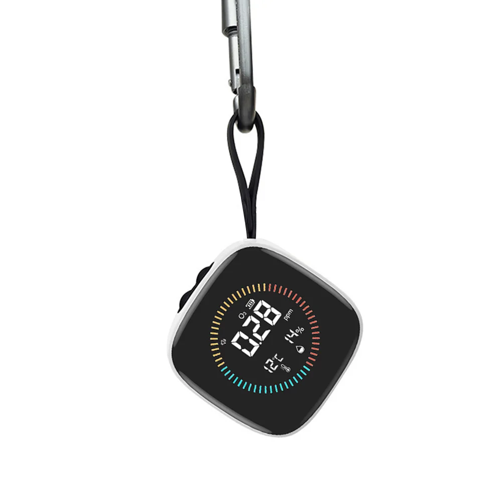Dienmern Portable Mini 3-in-1 O3 (Ozon) Detektor Suhu Kelembaban dengan Baterai Lithium Isi Ulang 2000mah