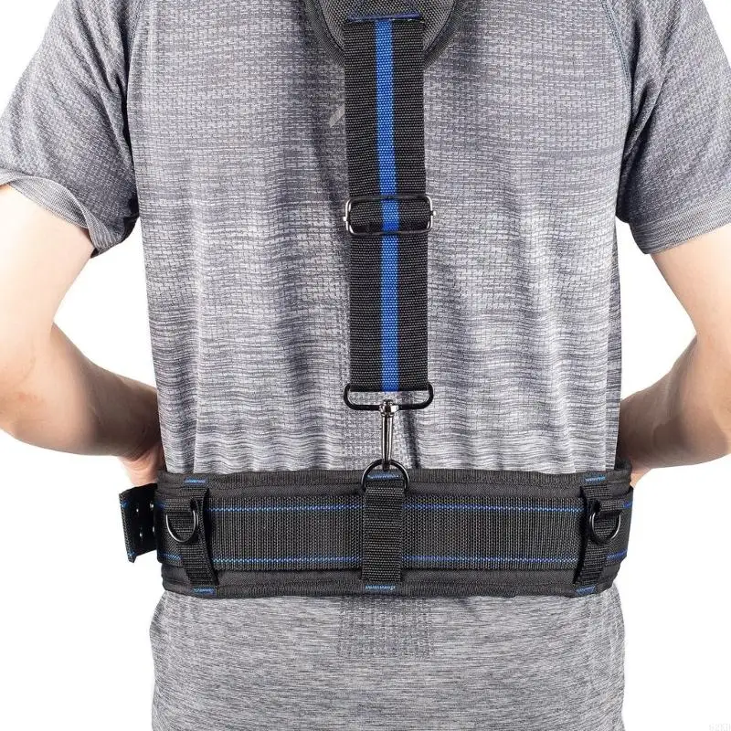 62KD Utility Belt Base with Wide Waist Support, Adjustable Fit, Metal Roller Closure, and 4 Metal Connectors for Tool Carry