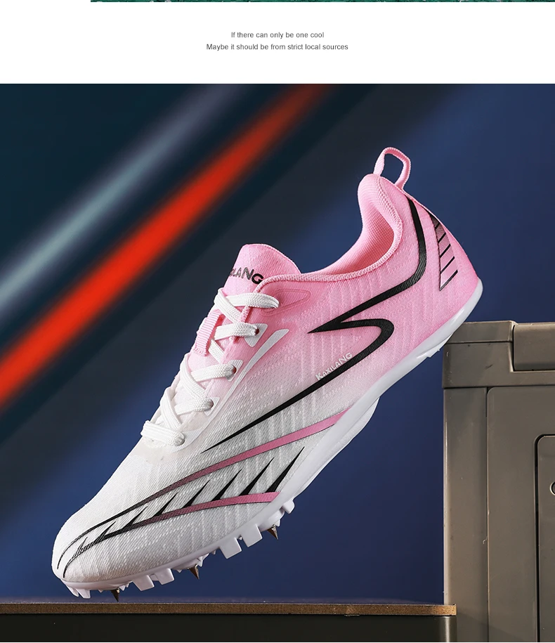 Men Track Spike Soft Professional Athletic Long Jump Running Field Sprint Shoes Light Weight Non Slip Nails Race Racing Match