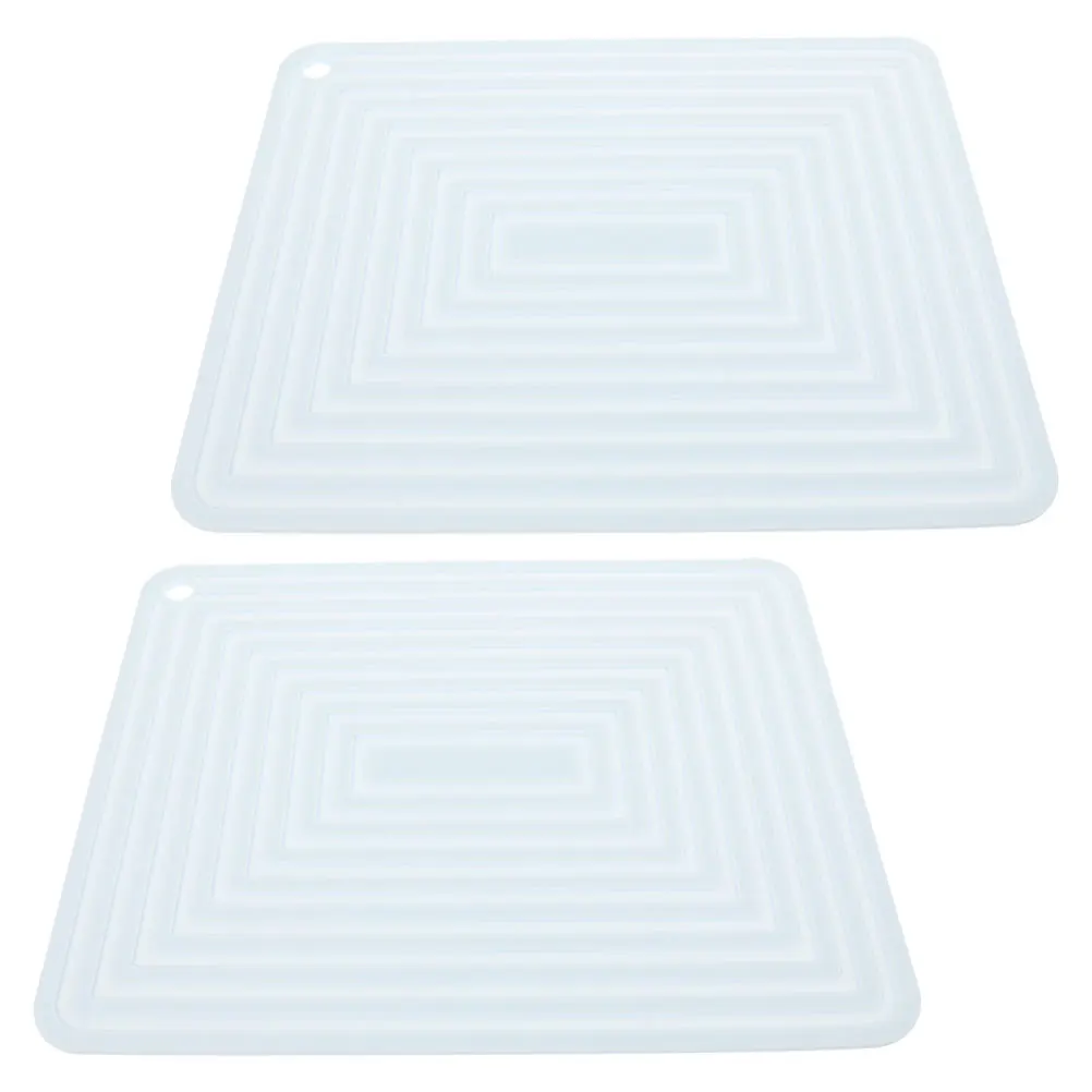 

2Pcs NonSlip Silicone Trivets For Hot Pots And Dishes Compact Size Dining Room Decor Protector