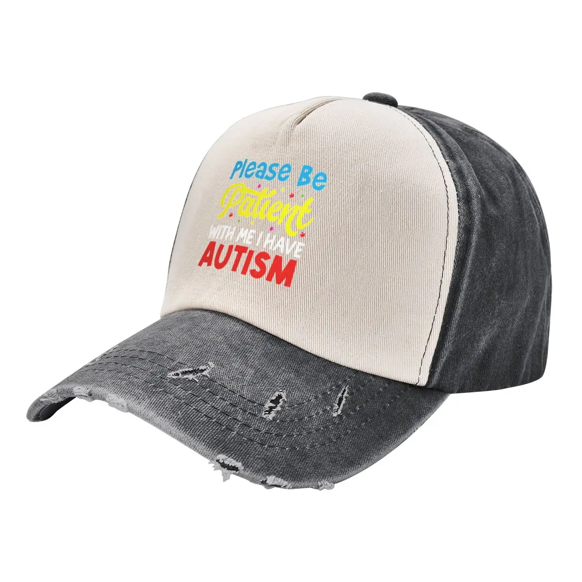 Please Be Patient With Me I Have Autism Baseball Cap Truck Hats Solid Visor Caps