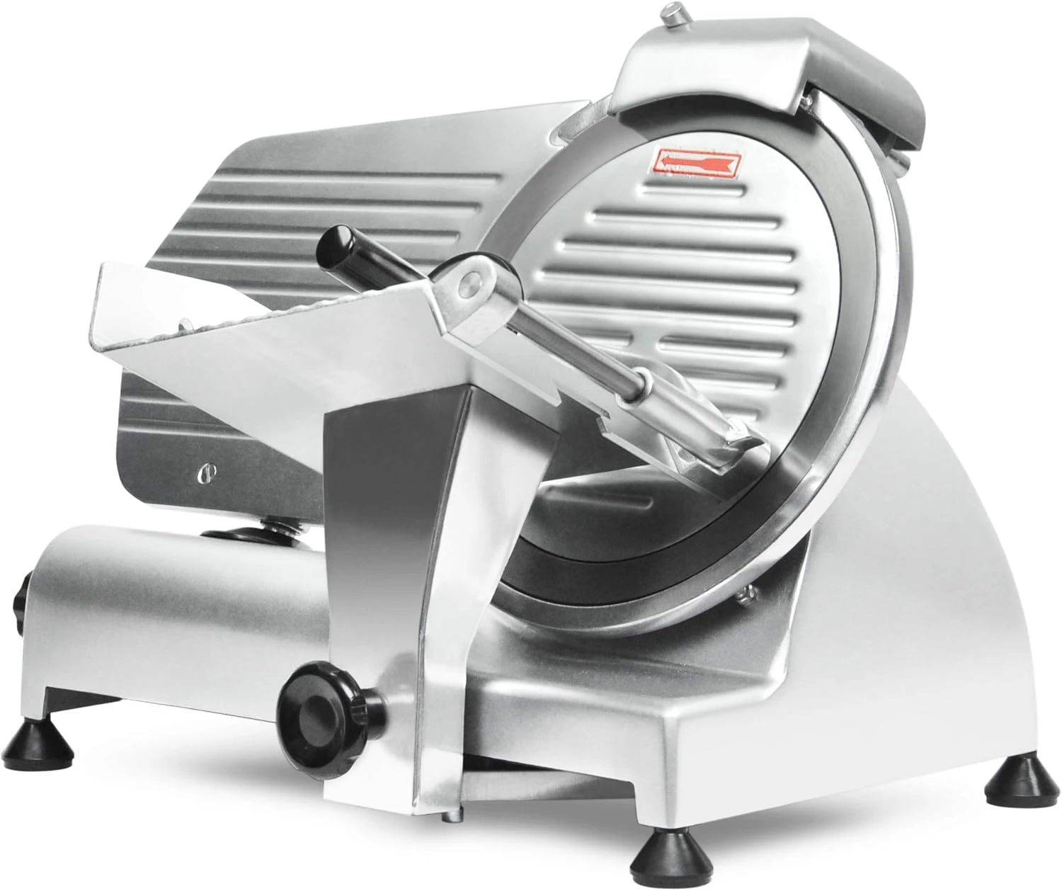 KWS MS-10NS 320W Motor Electric Meat Slicer 10-Inch with 304 Stainless Steel Blade, Frozen Meat/Cheese/Food Slicer Low Noise Com