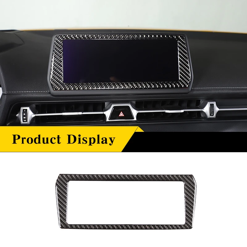 

For Toyota Supra GR A90 2019-2022 Soft Carbon Fiber Car Central Control Navigation Display Panel Sticker Car Interior Accessory