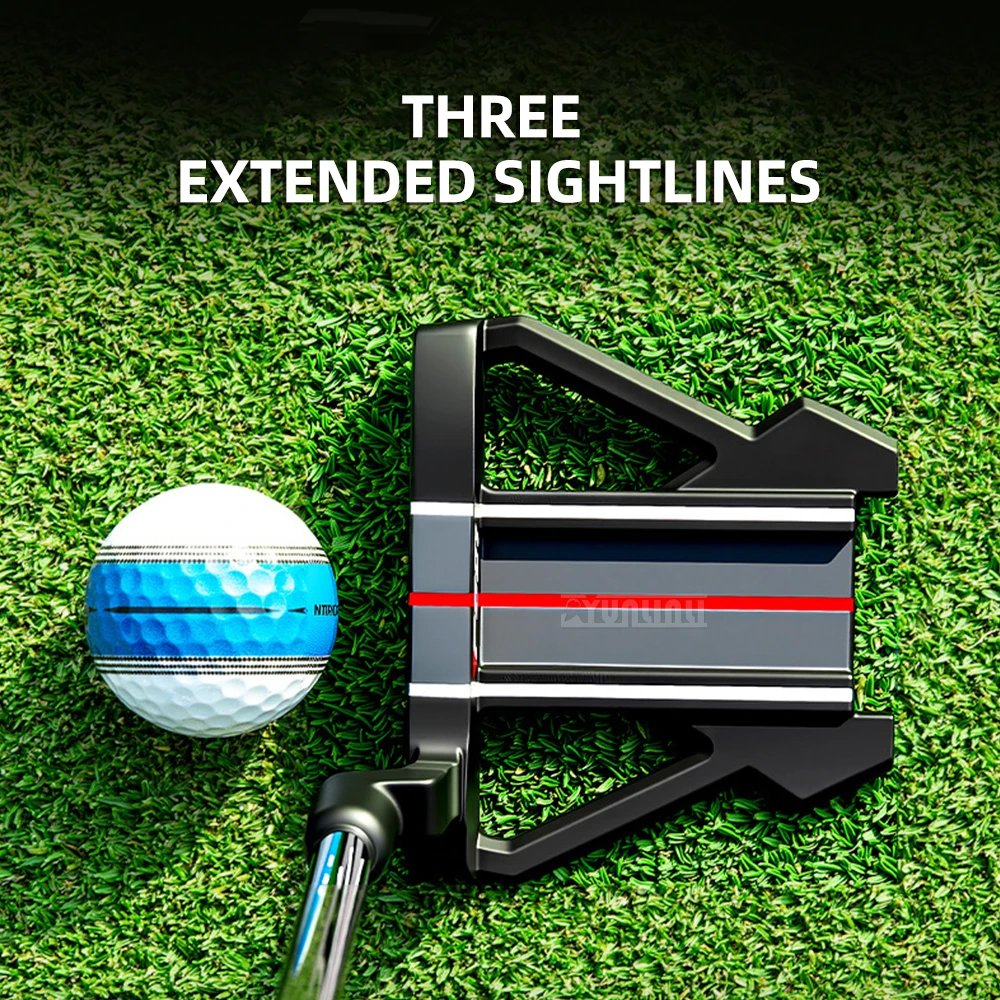 Triple Line Alignment Golf Putter High MOI Low Center of Gravity Mallet Putter for Men Women Right Handed Single Club
