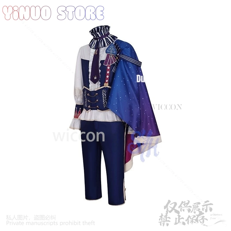 Jogo projeto sekai colorido palco cosplay país das maravilhas showtimes traje tenma tsukasa capa estilo príncipe uniforme ornamentado dia das bruxas