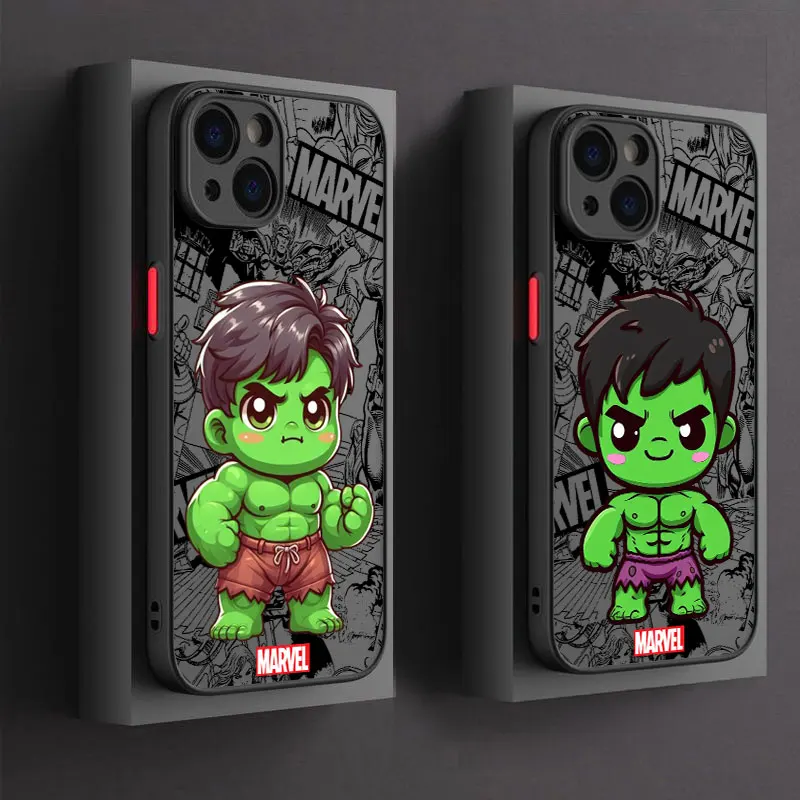 Marvel The Hulk Cartoon Phone Case For iPhone 17 16 15 Pro Max Case 14 13 12 11 Pro Max 16e 17e Air Mini XS XR X 7 8 Plus Cover