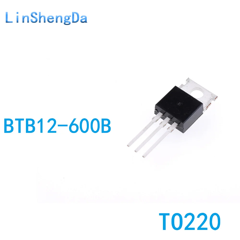 10PCS BTB12-600B inline TO-220 12A/600V bidirectional thyristor