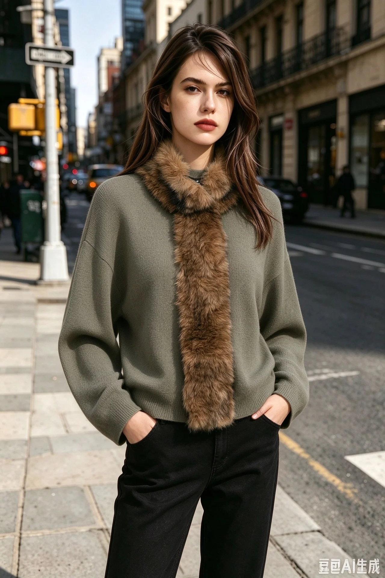 Women Fashionable Elegant Knit Cardigan Faux Fox Fur Collar Long Sleeve Cropped Knit Sweater Jacket Vintage Warm Fall Winter Hot