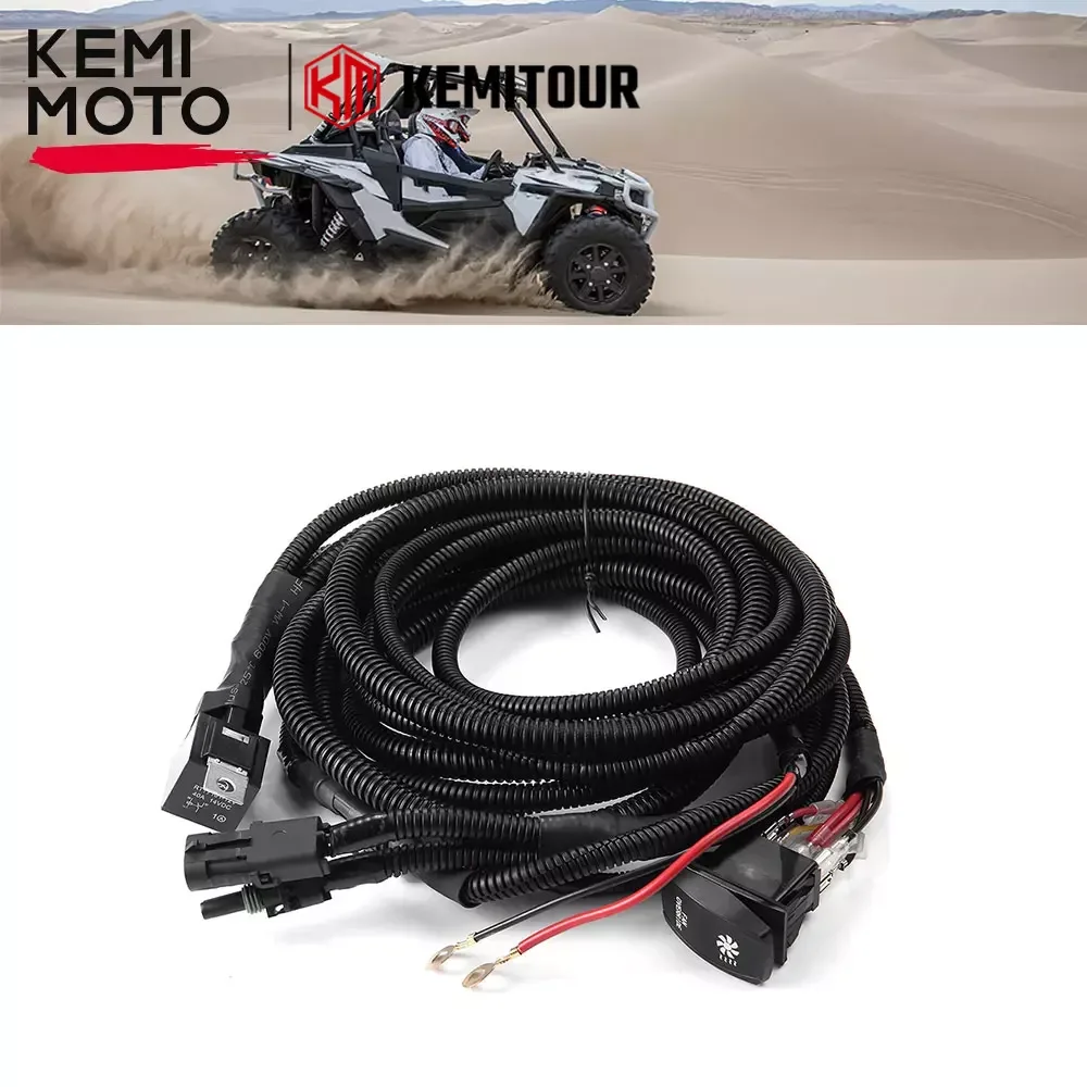 Wentylator ATV UTV obejście zestaw przełączników przełącznika z przekaźnikiem LED Rocker dla puszka X3 Maverick Defender kompatybilny z Polaris RZR Ranger