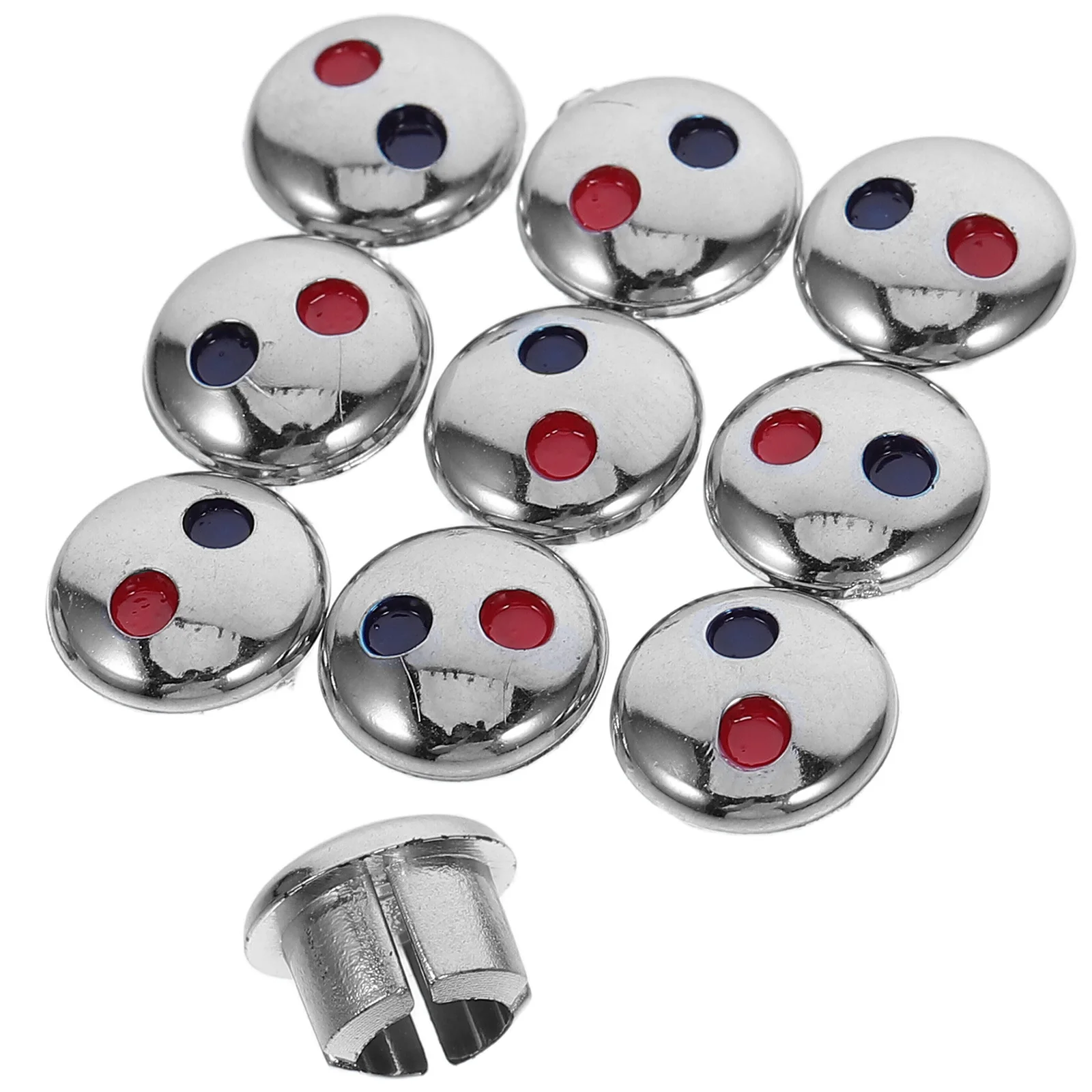 

10pcs Water Temperature Indicators For Faucet Handles Red Blue Decorative Caps Universal Fit Hot Cold Labels Kitchen Faucet