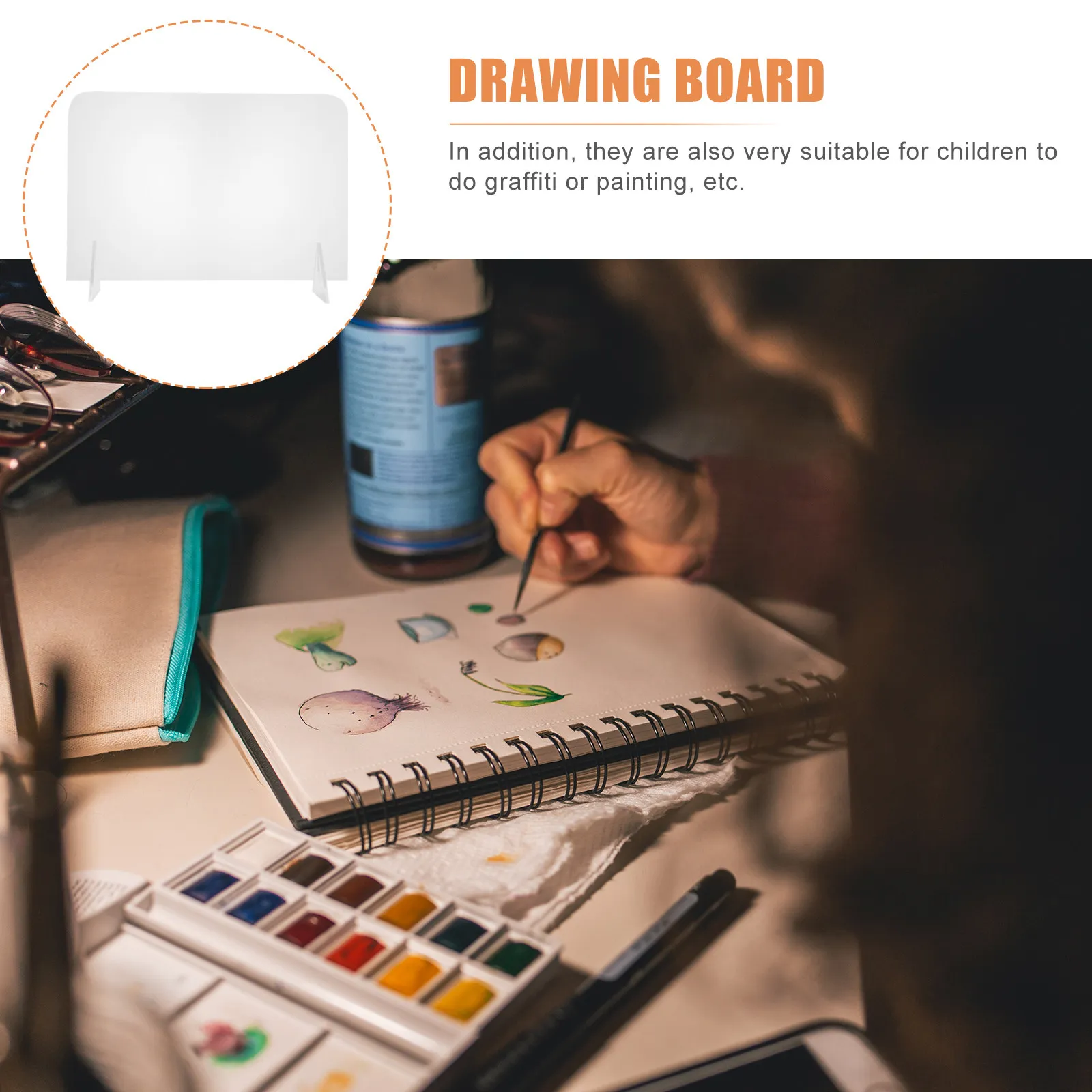 5Pcs Transparent Acrylic Writing Boards Desktop Whiteboards for Office Home Restaurant Memo Message Boards Acrylic Whiteboards