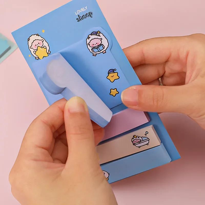 Korea Ins karakter kartun Memo lucu Pad Kawaii komik kelinci kantor pesan kertas Notepad alat tulis sekolah