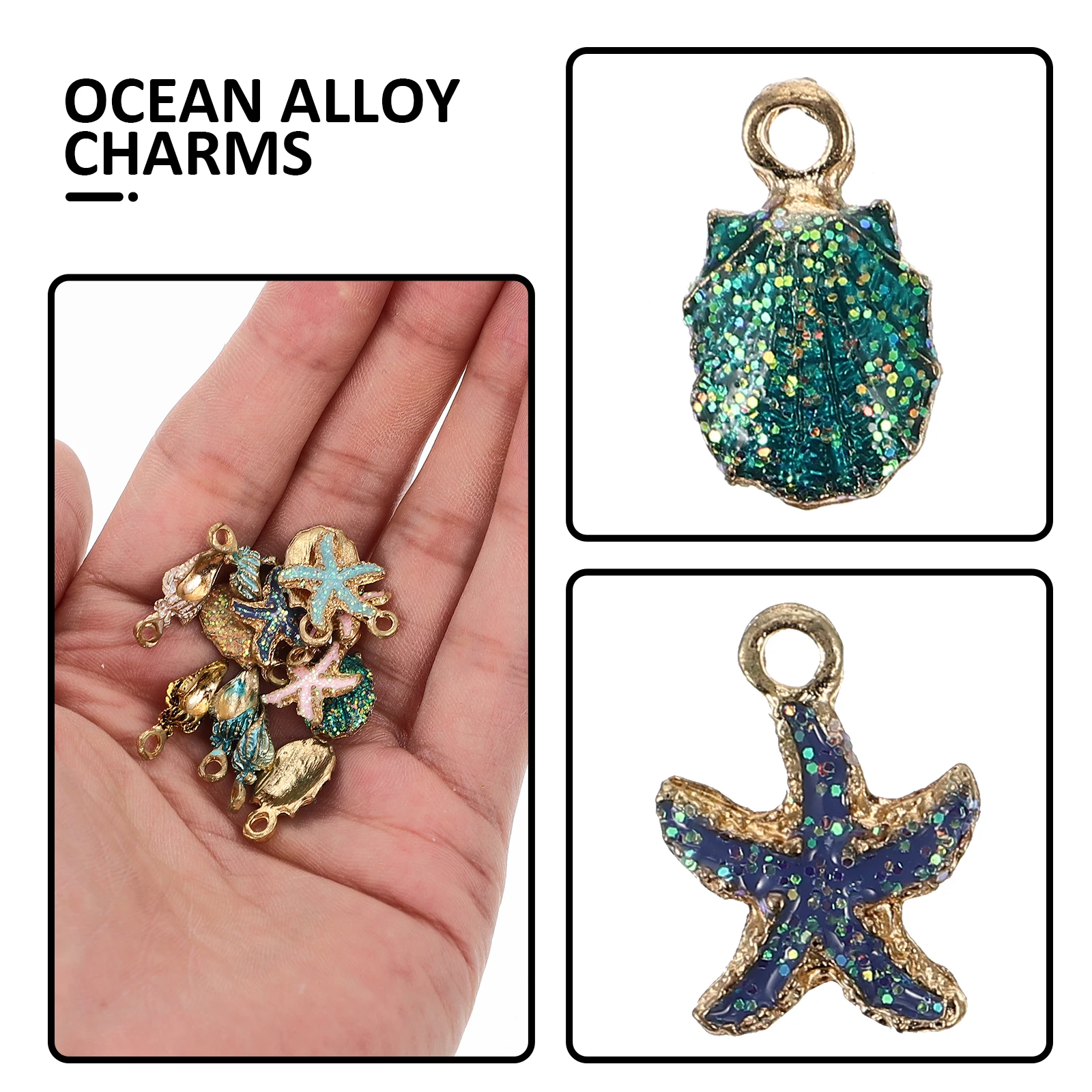 

39 pcs Pendant Ocean Alloy DIY Charms Necklace Earrings Bracelet Jewelry Crafts Jewelry Making Charms Accessories