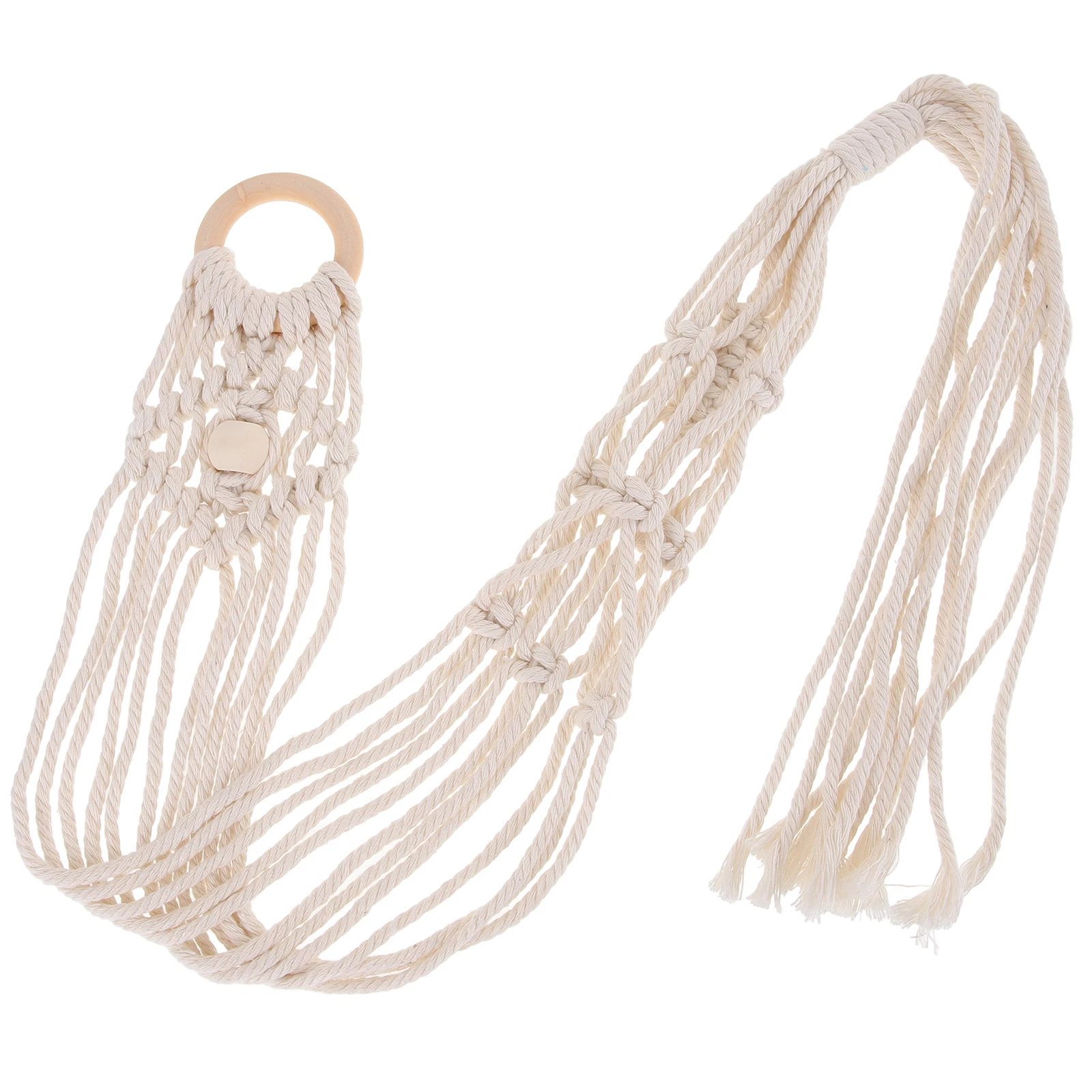 Estante para ukelele y guitarra de 95cm, colgador de macramé para colgar en la pared, soporte para instrumentos, soporte para instrumentos