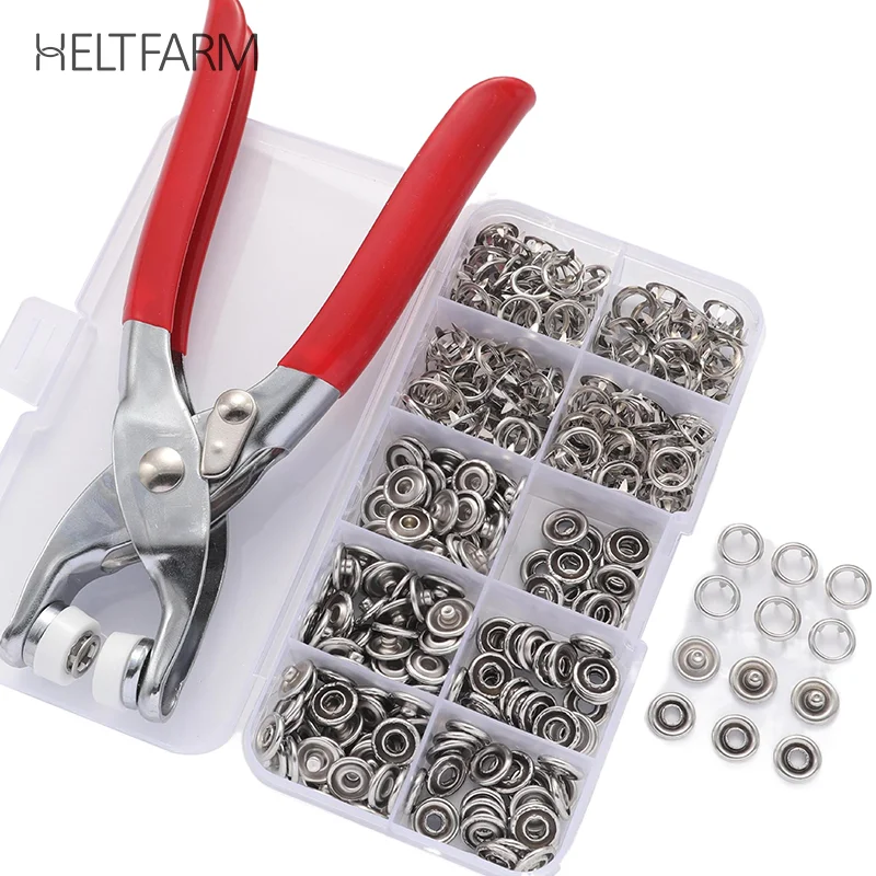 

50/100PCS Plier Tool Metal Snap Button Sewing Button Thickened Snap Fastener Kit DIY Craft For Sewing Clothes Sewing Storage Box