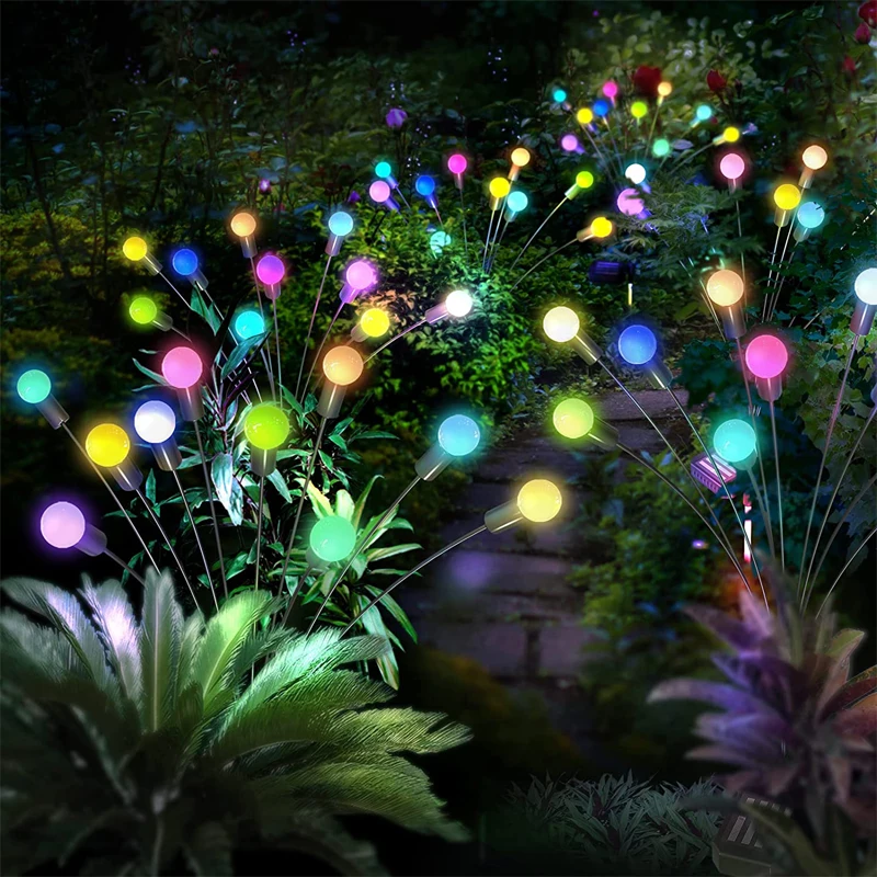 LED Solar Lights Outdoor Waterproof Garden Decor Solar Firefly Swaying Light Landscape Lighting For Yard Pathway Patio Lawn