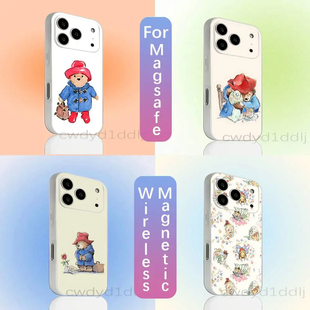 

P-PaddingtonS Bear Cute Phone Case For iPhone 15,16,17,13,14,11,12,Pro,Max,Plus,E,Air,Mini with Magsafe Transparent Matte