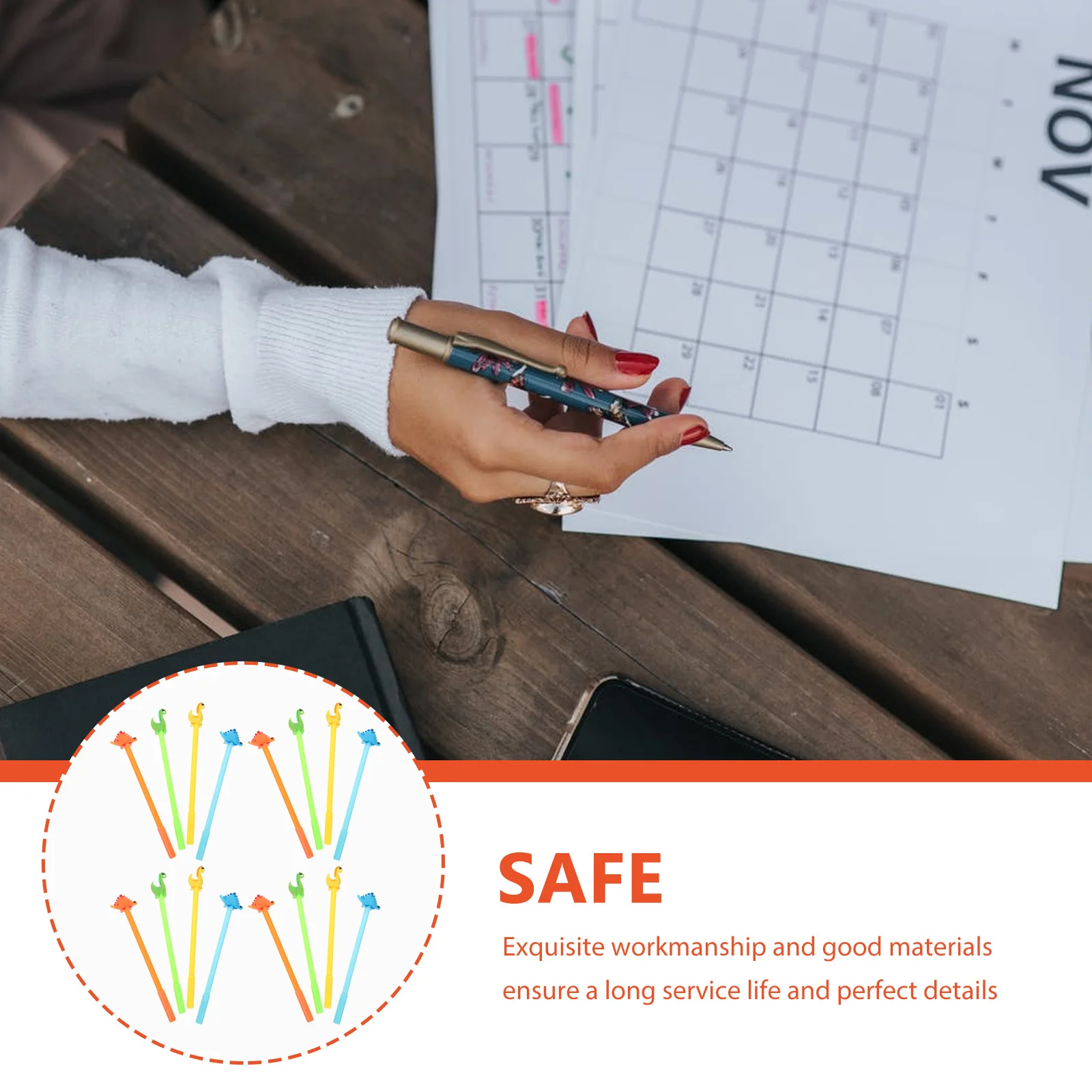 16 قطعة أقلام هلام الحبر الأسود ديناصور تصميم السلس الكتابة الكرتون تسجيل أقلام طالب مكتب المدرسة القرطاسية غرامة نقطة القلم #6