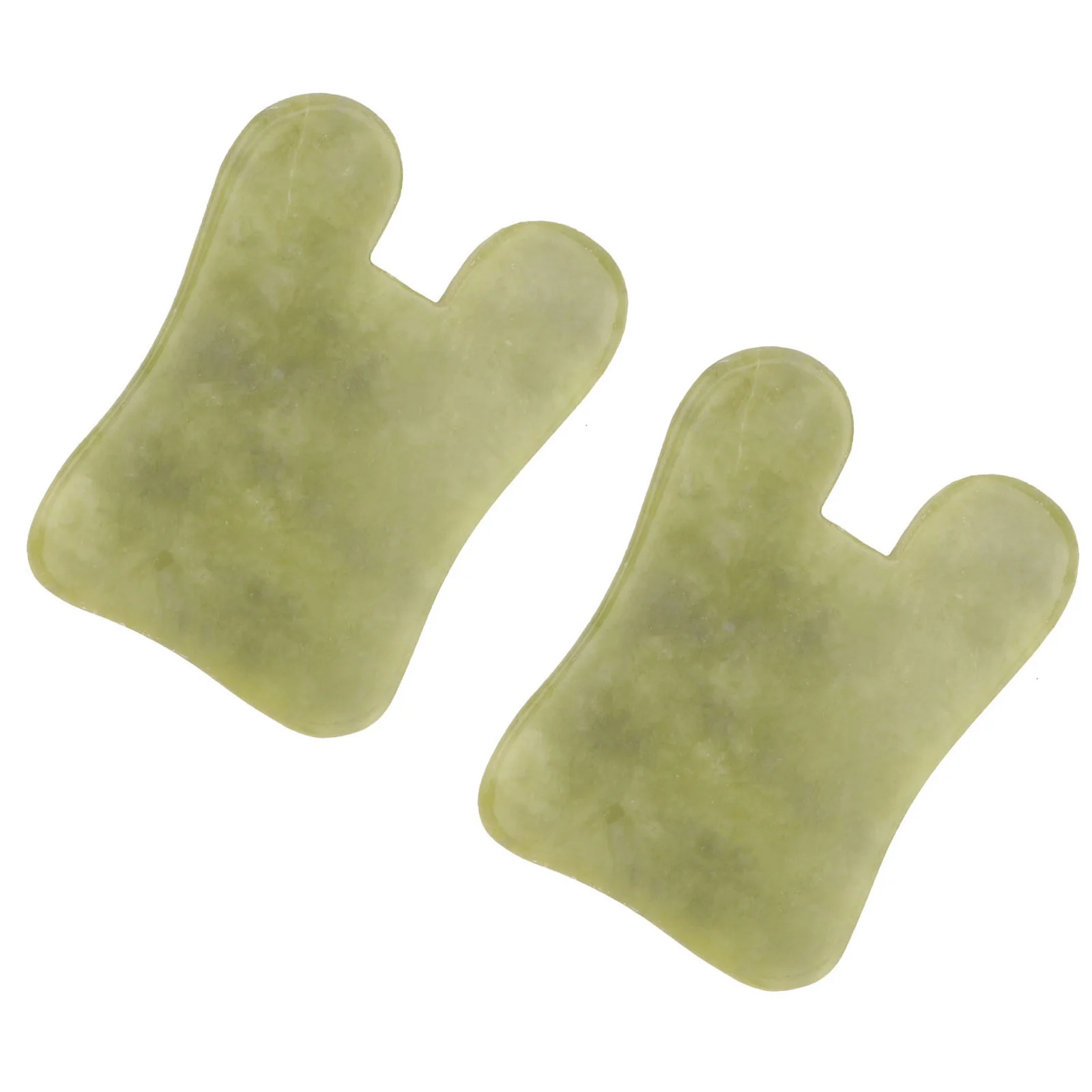 แผ่นขูดหน้าหยก 2 ชิ้น อุปกรณ์นวดหน้าแบบขูด ทนทาน สำหรับดูแลผิวหน้า ช่วยกระตุ้นการไหลเวียนโลหิต