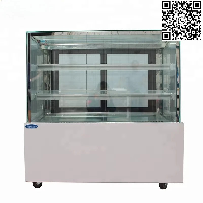 Customizable Right Angle Type Marble Glass Cake Cabinet Pedestal Refrigerator