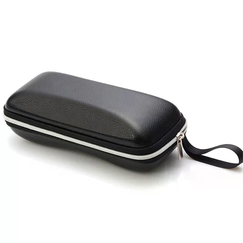 Unisex Vintage Black Hard Shell Eyeglasses Protector Portable Zipper Sunglasses Case Box Eyeglasses Accessories